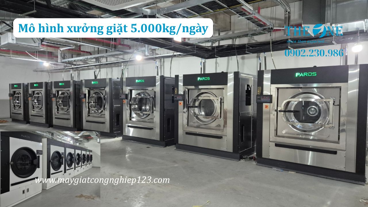 Mô hình xưởng giặt 5.000kg